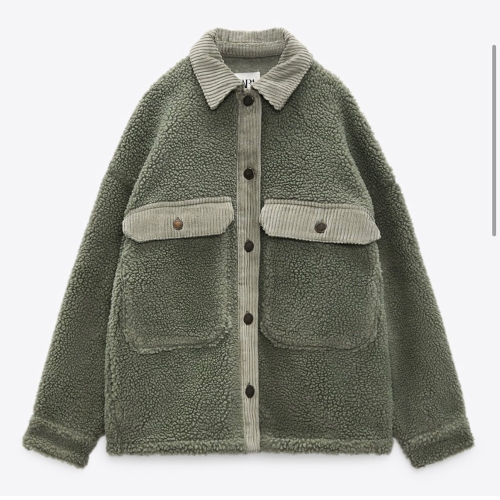 Zara contrast jacket with pockets